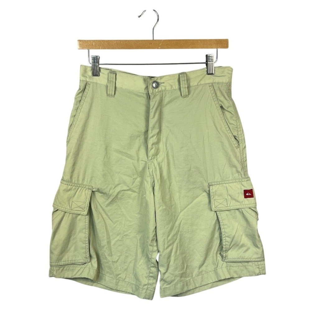 Vintage 90s 00s Quiksilver Mens Cargo Shorts Size 29‎ Khaki Outdoor Casual